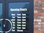 opening hours shop decals stickers