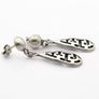 925 Sterling Silver Geometric Teardrop Stud Earrings Image 6