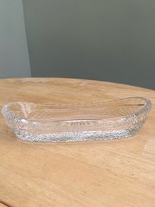 Vintage Heavy Waterford Crystal Boat Shaped  Dish