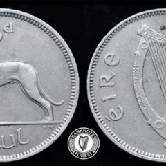 [#2518] - Ireland 1946 | Irish 6d | Six Pence | Wolfhound | KM.13a