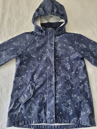 H&M Girl's PU Waterproof Jacket, size: 6-8 years