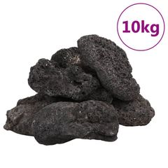 Volcanic Rocks 10 kg Black