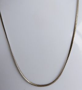 Vintage 925 Sterling Silver Slim Cobra Necklace length 18" - 4,3g