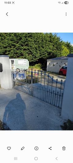 galvanised entrance gates
