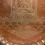 Antique 8" Taj Mahal Ornate Copper Tray Image 7