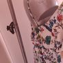 White floral peacock cold shoulders maxi dress size UK10 EU38 Postage included Image 7