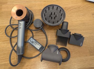 Dyson Supersonic Hair Dryer (Grey/Copper) + 5 Attachments