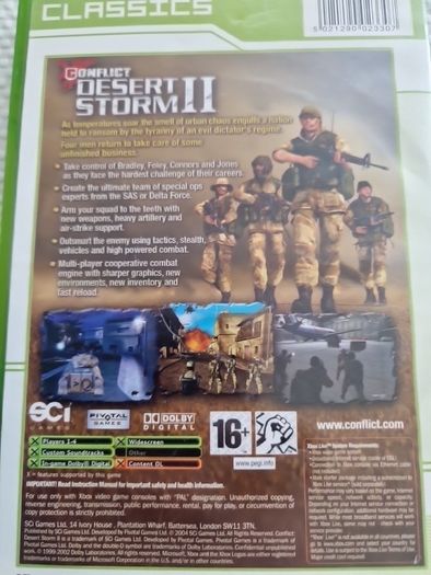 Conflict Desert Storm II Xbox Original Games Original