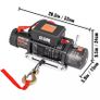 13500 LBS 12V Electric Winch 27M/92FT Synthetic Tow Rope Lifting Treuils Hoist for 4X4 Car Trailer ATV Truck Off Road Boat Image 7