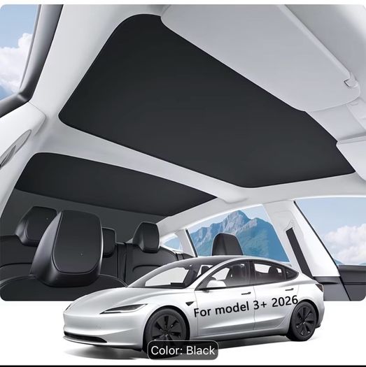 Top Roof Shade Window Sunshade Privacy Cover for Tesla Model 3 (Highlander)