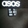 NWT ASOS Navy One Shouldered Dress with Black Velour Detail (Size 10-12) Image 10
