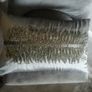 Grey Satin Soft Decorative Cushion with Sequins Image 2