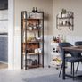 Bookcase, Kitchen Shelf, Standing Shelf with 5 Open Shelves Image 3
