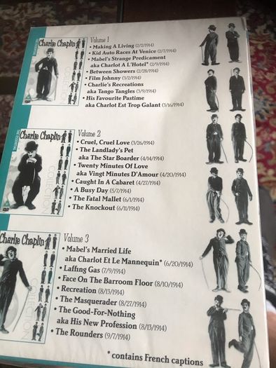 Charlie Chaplin -3 DVD Box Set