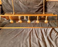 Brass & Glass 5 bulb hanging light fitting