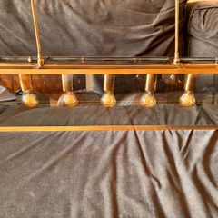 Brass & Glass 5 bulb hanging light fitting