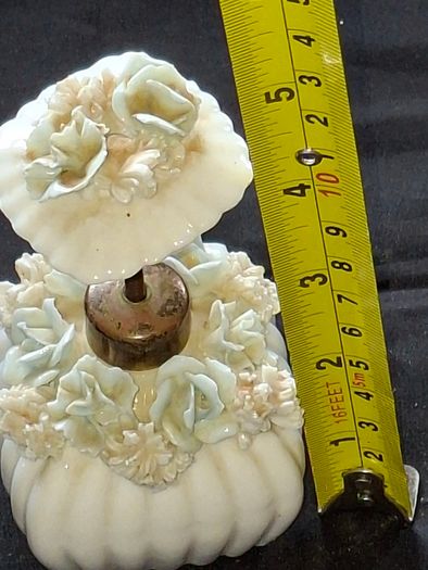 Beautiful Old French Floral Porcelain Perfume Atomizer, Postage Available or Collection