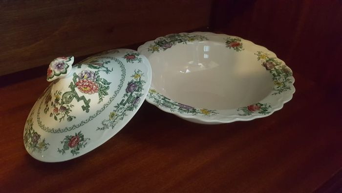 Vintage Crown Ducal Chinese Garden Dinner Set