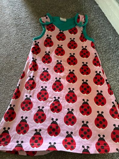 Maxomorra Ladybird Girl's Dress 18-24 Months