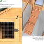 Chicken Coop and Run, Small Wooden Hen House Poultry Ark Coup Rabbit Hutch Home with Nest Box Image 6