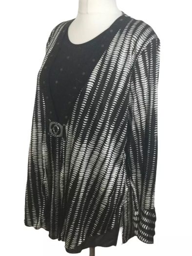 Ladies brand new brown and cream dressy top 2XL