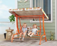 Kids Swing Chair, 2-Seater Patio Swing Bench