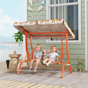 Kids Swing Chair, 2-Seater Patio Swing Bench
