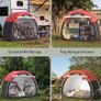 Bike Storage Shed Tent, 210D Oxford Fabric PU4000 Waterproof Bicycle Shed, 53" High-Clearance Outdoor Shelter for 2-3 Bikes, Portable Storage for Motorcycles Garden Tools & Lawn Mowers Image 4