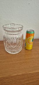 cut glass covered biscuit barrel