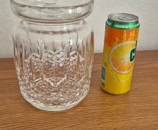 cut glass covered biscuit barrel