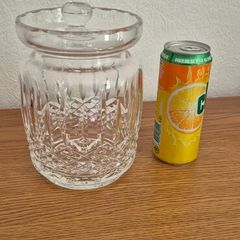 cut glass covered biscuit barrel