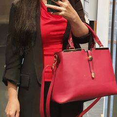 Long & Son burgundy hangbag