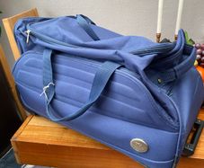 blue travel bag