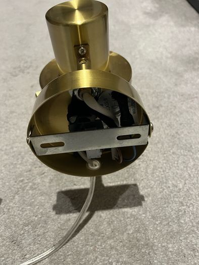 Brass wall lamp plug in