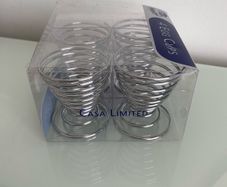 4 New Stainless Steel Egg Cups