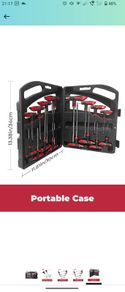 ROTATION 16 Pcs Hex and Torx Wrench Set, T-Handle L-Key with Case