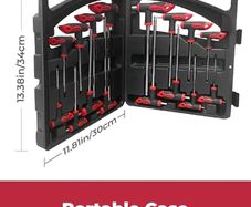 ROTATION 16 Pcs Hex and Torx Wrench Set, T-Handle L-Key with Case