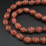 Antique Venetian Style MultiLayerd Red Chevorn Glass Beads Necklace Strand Image 4