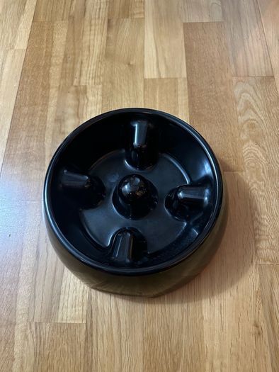 dog slow eating dog bowl