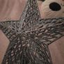 large blue glitter tree top star Image 3
