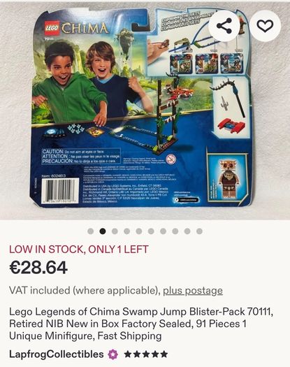 x2 Bundle - Lego Legends Of Chima Sets - 70111 & 70112 - With x2 Figures, x10 Trading Cards, x2 Power Up Speedors, Weapons, Instruction Manuel, Etc...
