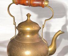 Vintage Indian Brass Tea Kettle