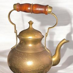 Vintage Indian Brass Tea Kettle