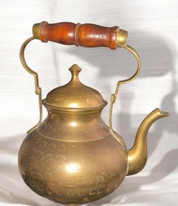 Vintage Indian Brass Tea Kettle