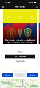 tickets adult x 1 seated