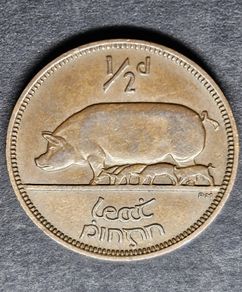 Ireland 1946 Beautiful Half 1/2 Penny Coin