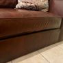 M&S 'Abbey' Brown Leather Sofa Image 4