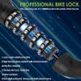 Bike Locks Heavy Duty/Bicycle Chain/Cycling Lock (14 Colors) 5-Digits Codes Resettable 100,000 Codes for Bike Cycle, Moto, Door, Gate Fence 830mm Length(Black) Image 4