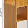 Bedside Table Set of 2, Small Narrow Nightstand Image 2