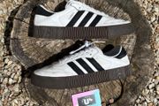 Adidas Samba Wedge White Leather Black